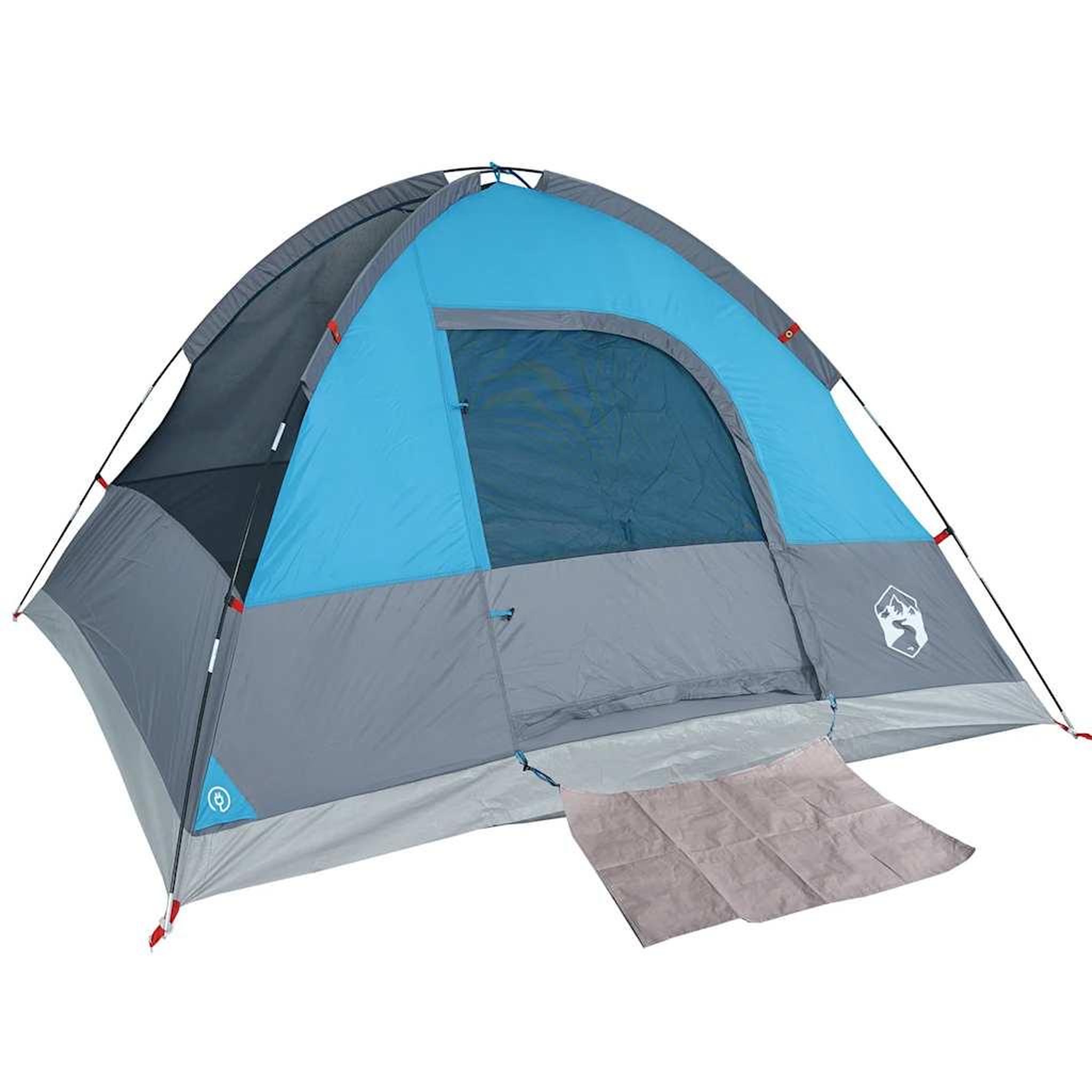 Voir la diapositive 5 : VIDAXL Tente de camping a dome 4 personnes bleu impermeable