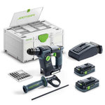 FESTOOL Perforateur SDS Plus 18V BHC 18 HPC 4,0 I Plus + 2 batteries 4Ah + chargeur en coffret SYSTAINER SYS3 FESTOOL 577602
