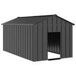 VIDAXL Niche pour chien avec toit noir 114x202x101 cm acier galvanise