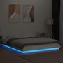Voir la diapositive 4 : VIDAXL Cadre de lit avec lumieres LED sans matelas blanc 160x200 cm