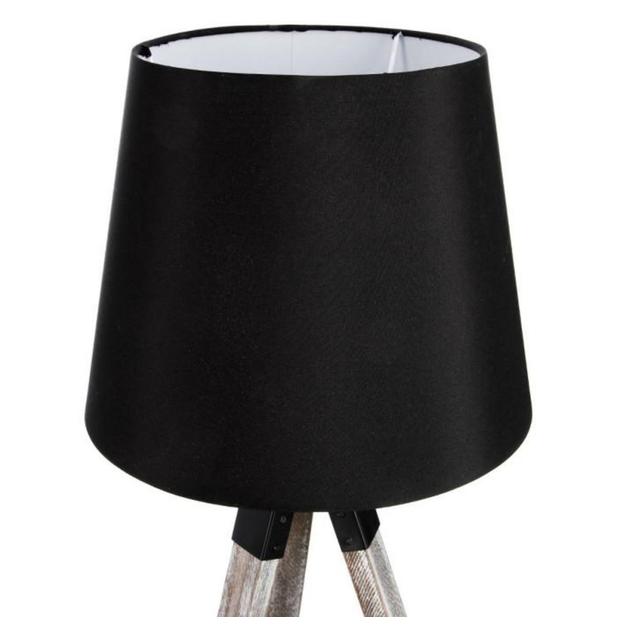 ATMOSPHERA Lampe à Poser Trépied en Bois  Runo  58cm Noir