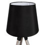 Voir la diapositive 2 : ATMOSPHERA Lampe à Poser Trépied en Bois  Runo  58cm Noir
