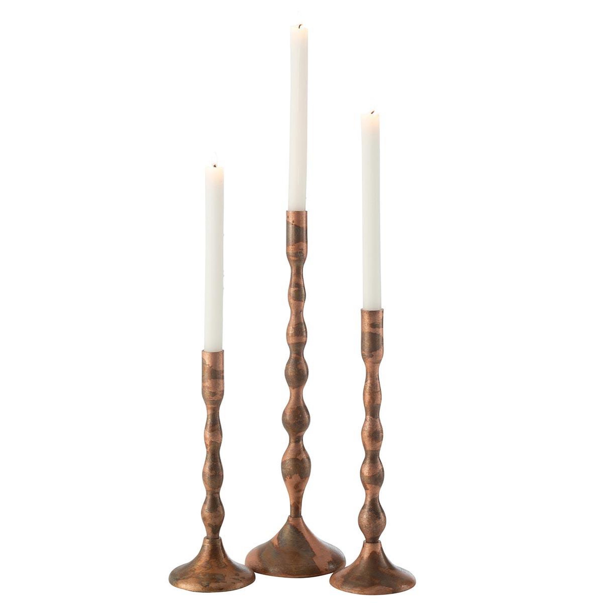 Voir la diapositive 4 : J-LINE Chandelier déco en métal  sha  27cm cuivre