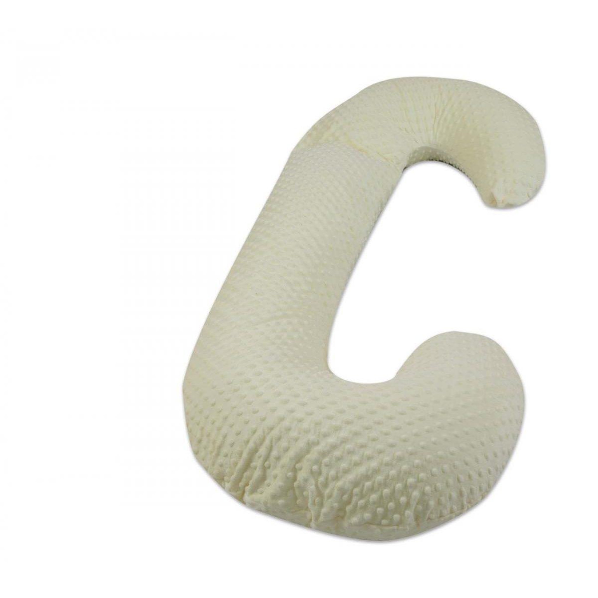 VELINDA Coussin Minky de maternité forme C crème