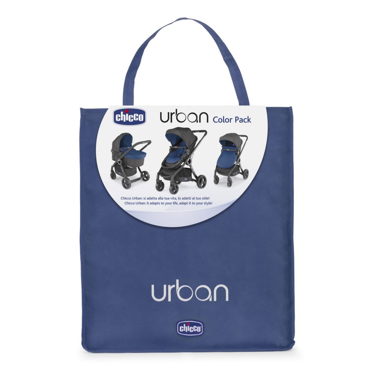 CHICCO Pack urban plus (poussette + nacelle transformable + auto-fix fast) Denim