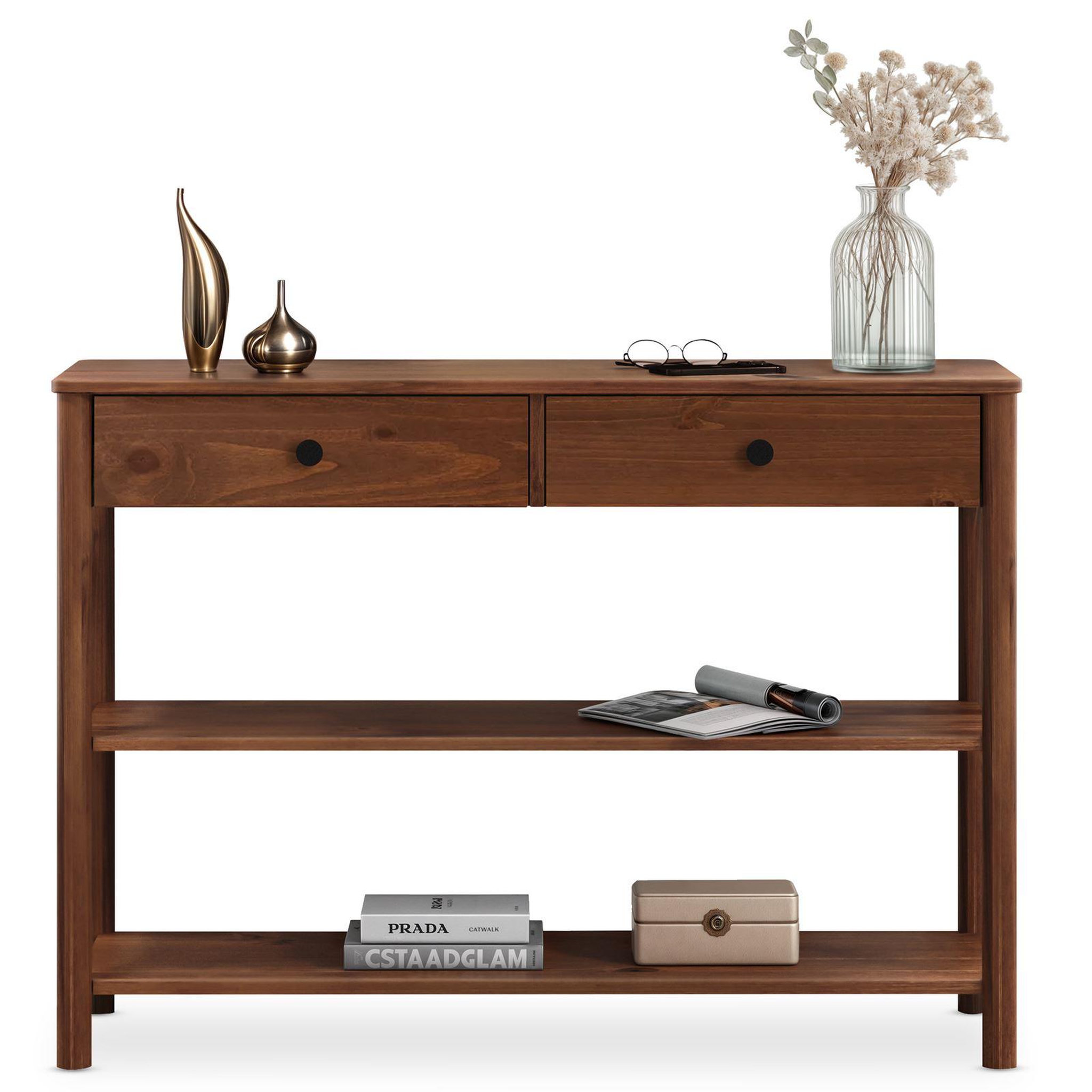 Voir la diapositive 1 : IDIMEX Table console d'entrée APOANA L 110 cm en bois
