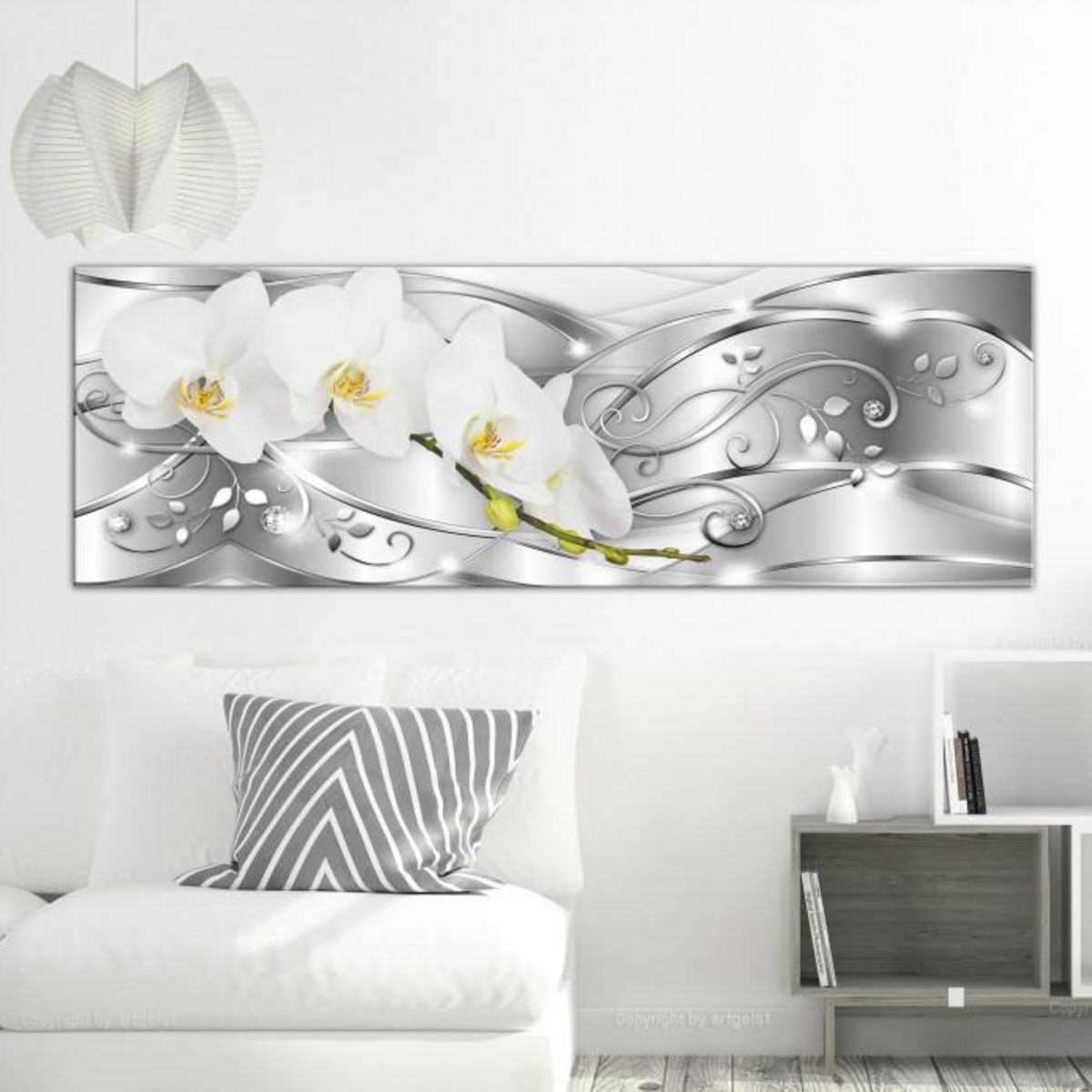 Paris Prix Tableau Imprimé  Flowering Narrow Silver