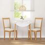 Voir la diapositive 3 : VIDAXL Chaises a manger coussins 2 pcs naturel bois massif caoutchouc