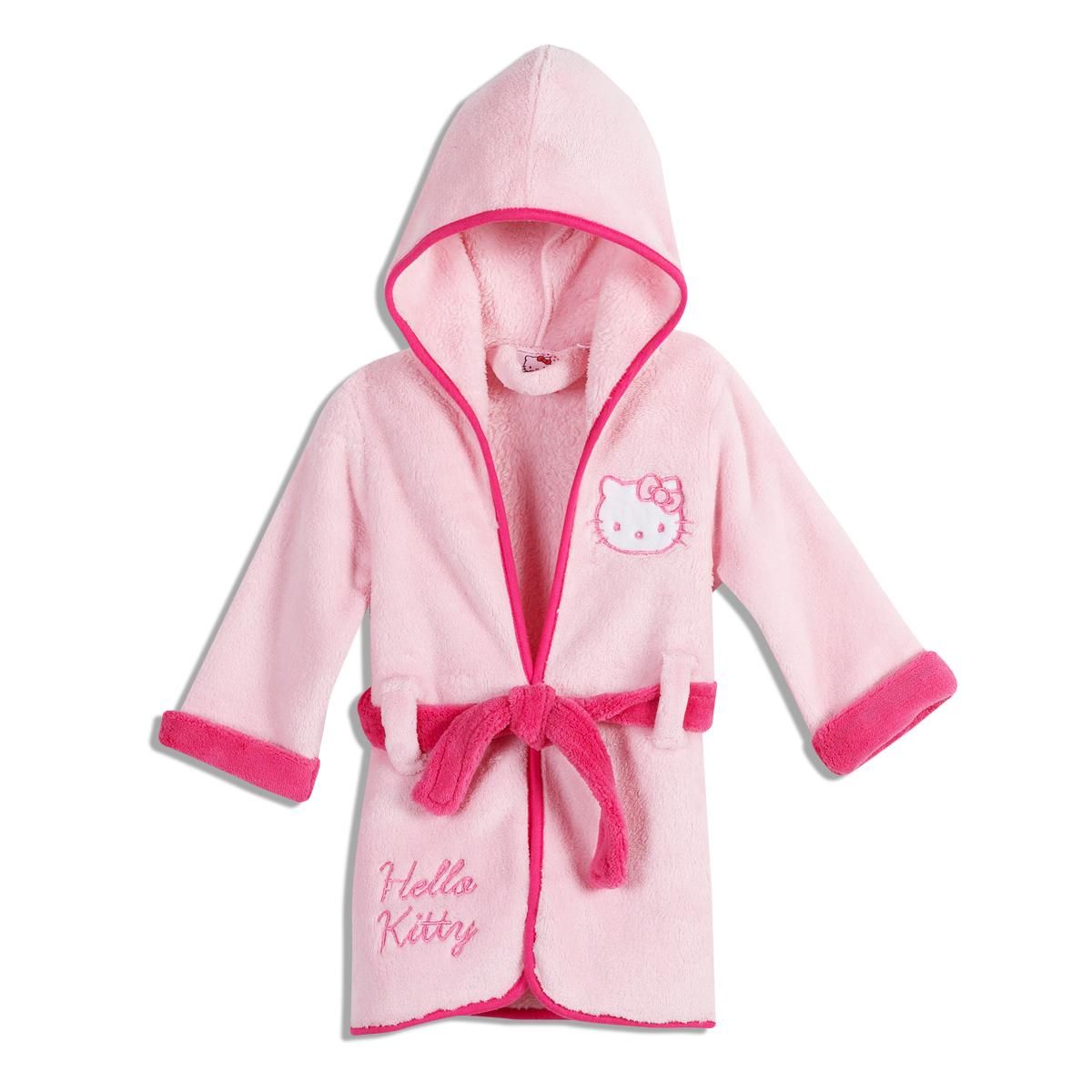 HELLO KITTY Peignoir à capuche maille peluche bébé