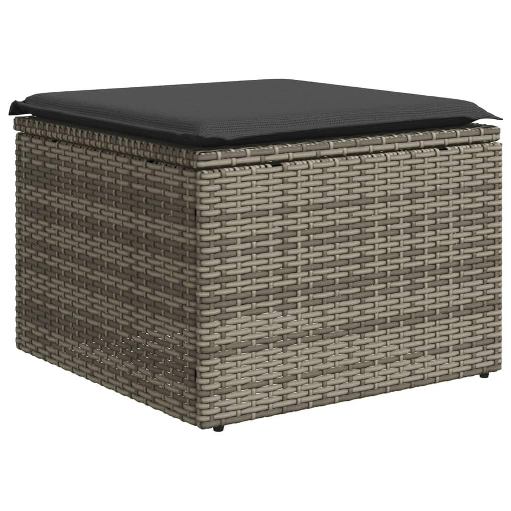 Voir la diapositive 4 : VIDAXL Salon de jardin 6 pcs avec coussins gris resine tressee