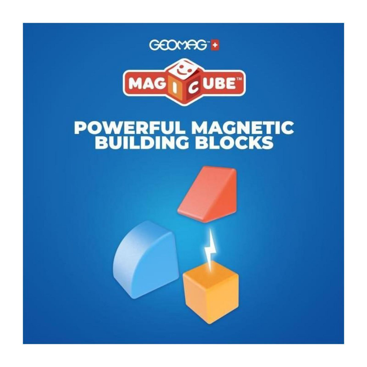Geomag Blocs magnétiques - GEOMAG - Magicube Blocks & Cards - 16 pieces - Éducatif - Plastique recyclé
