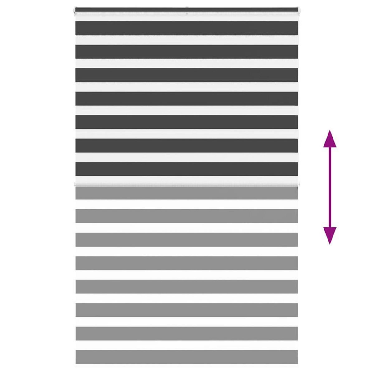 VIDAXL Store zebre noir 145x200 cm largeur du tissu 140,9 cm polyester