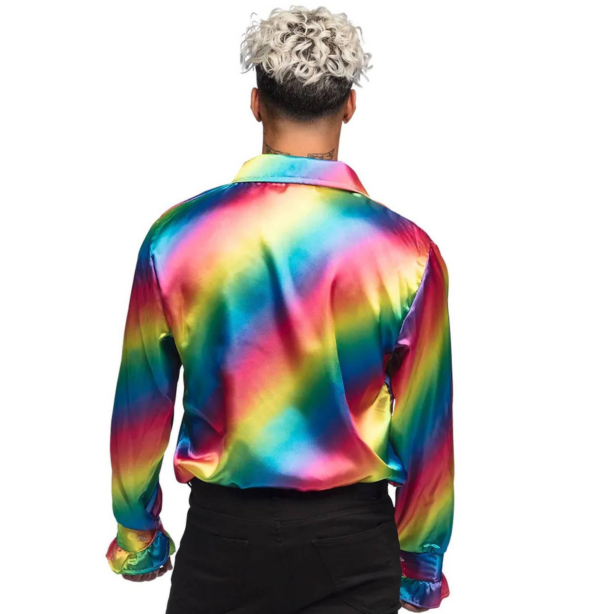 Voir la diapositive 2 : Boland Chemise Party Rainbow - Adulte - M