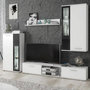 Voir la diapositive 1 : Paris Prix Ensemble Meuble TV Design  Wow  255cm Blanc & Noir