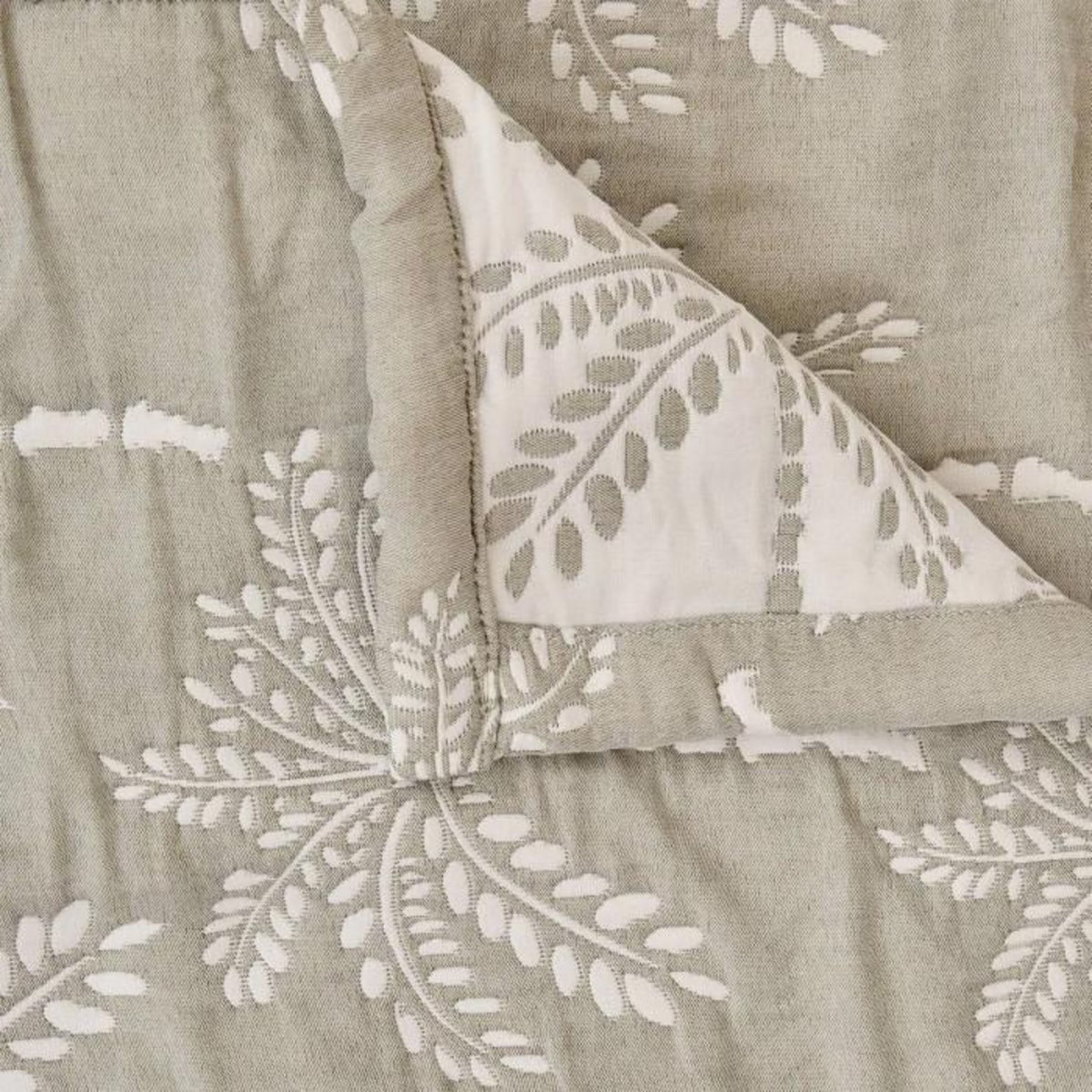 ATMOSPHERA Dessus de Lit Réversible  Nuvia  240x260cm Vert Céladon