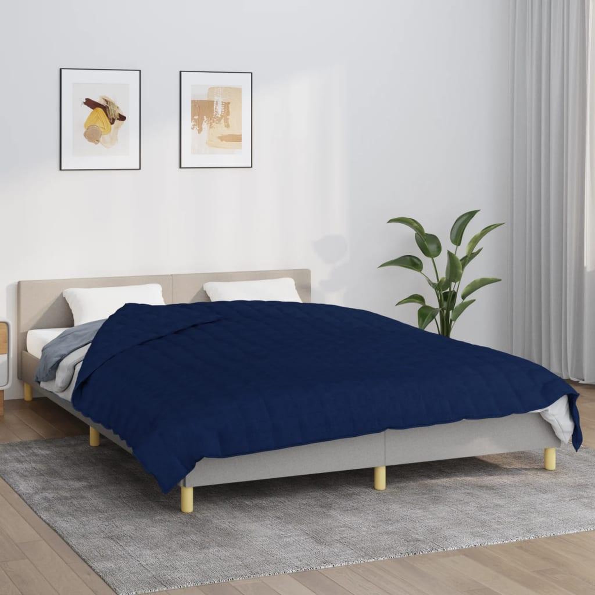 VIDAXL Couverture lestee Bleu 200x230 cm 13 kg Tissu