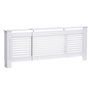 Voir la diapositive 1 : HOMCOM Cache-radiateur design contemporain longueur extensible 139-208,5L x 20,5I x 82,5H cm MDF blanc