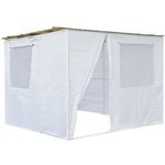 Habitat et Jardin Souccah en Kit NINA ajustable 3 x 3 -3 Rouleaux de bambou et 3 tasseaux de bois