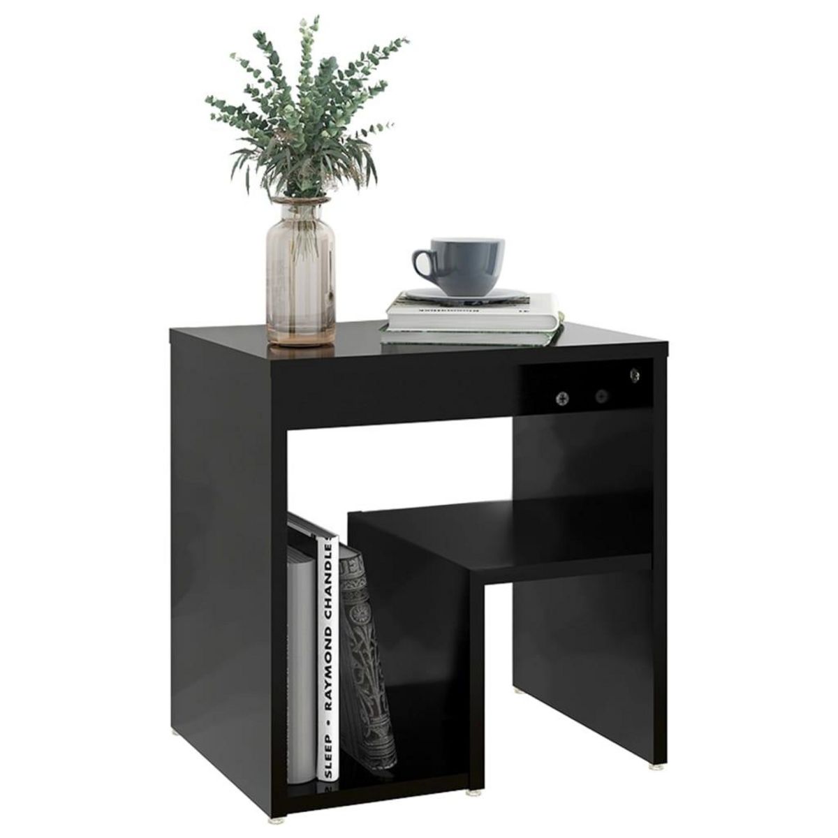 VIDAXL Table de chevet noir 40x30x40 cm bois d'ingenierie