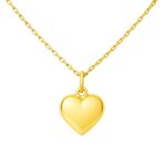 L'ATELIER D'AZUR Collier - Pendentif Or 18 Carats 750/000 Jaune - Coeur - Chaine Dorée