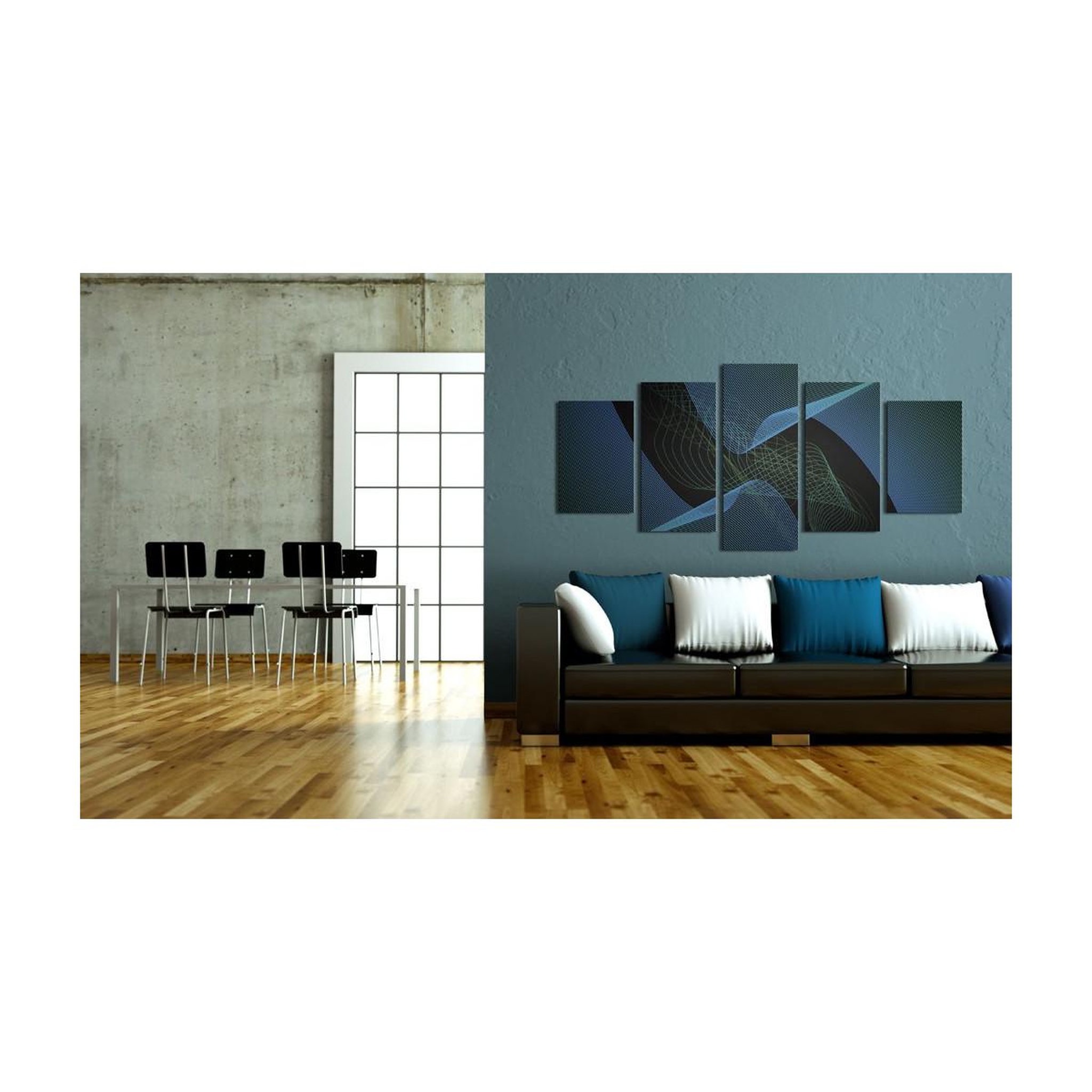 Voir la diapositive 2 : Paris Prix Tableau imprimé  abstraction foncée