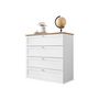 Voir la diapositive 4 : BEST MOBILIER Francesco - commode - effet bois et blanc - 92 cm