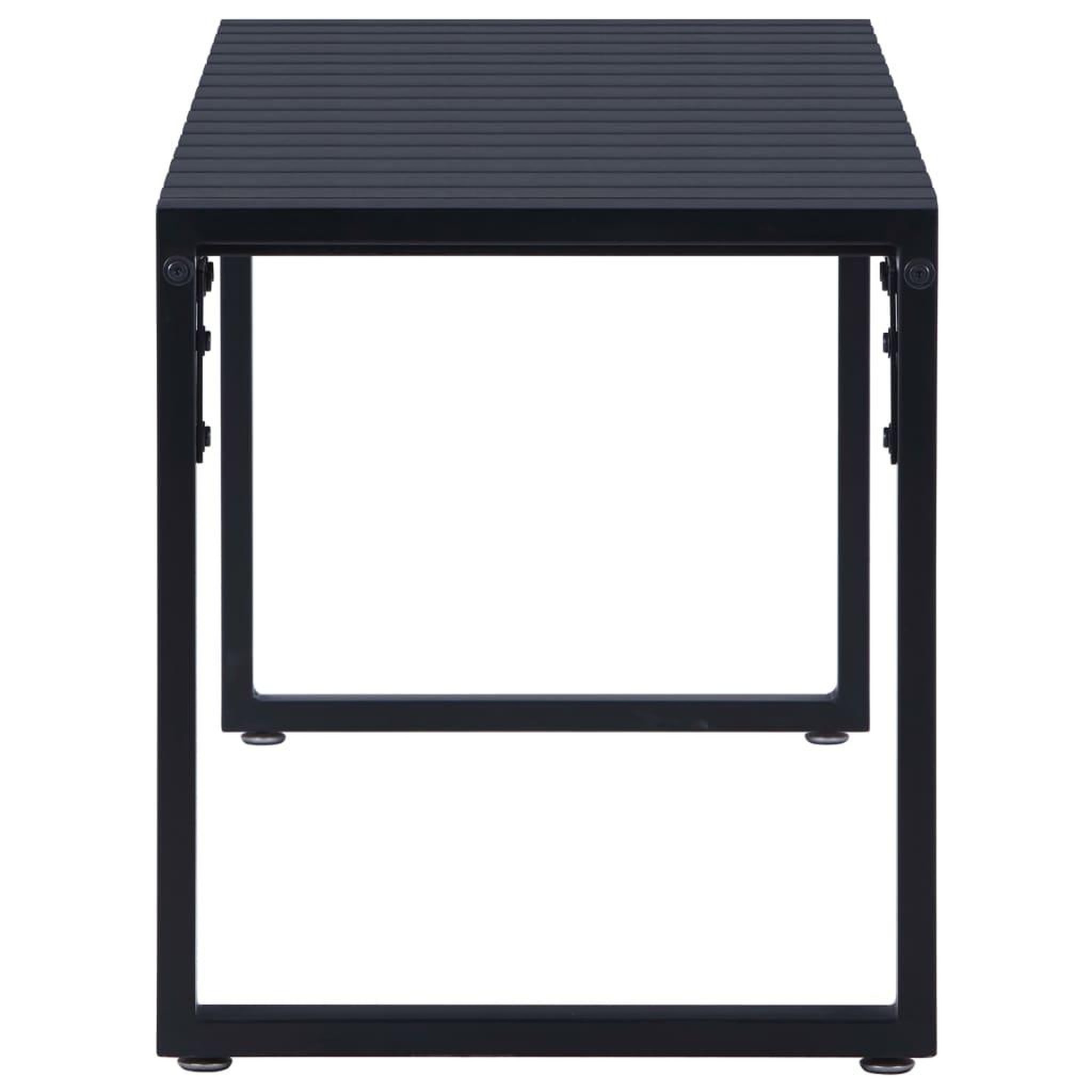 Voir la diapositive 3 : VIDAXL Banc de jardin 120,5 cm Panneau PS Noir