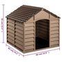 Voir la diapositive 6 : VIDAXL Niche pour chien Marron 86x84x82 cm Polypropylene