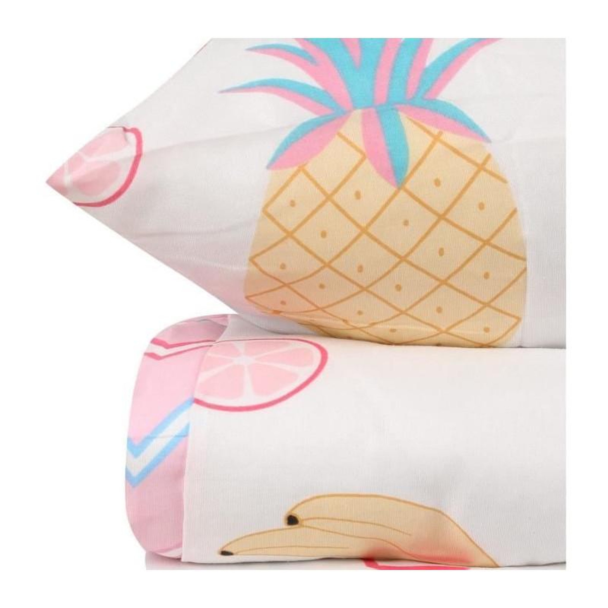 Voir la diapositive 4 : GENERIQUE Parure de lit - 1 housse de couette 220 x 240 cm + 2 taies d'oreiller 60 x 60 cm - 65% coton, 35% polyester - Blanc