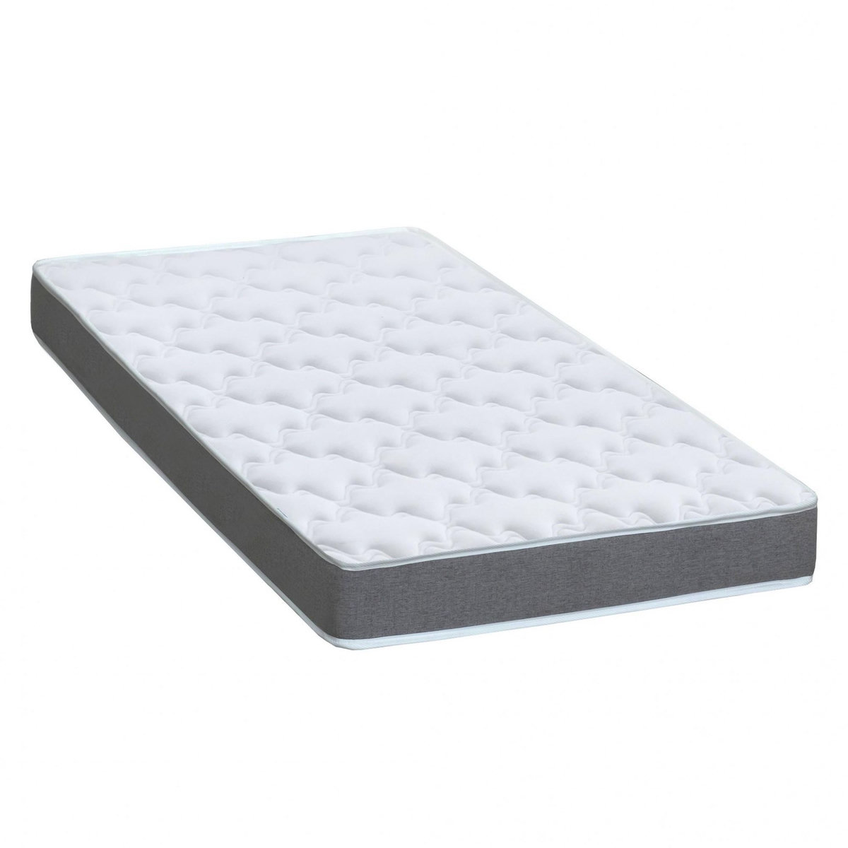 IDLITERIE Ensemble literie électrique relaxation à plots anthracite + Matelas mousse 35HR - 90 x 190 cm