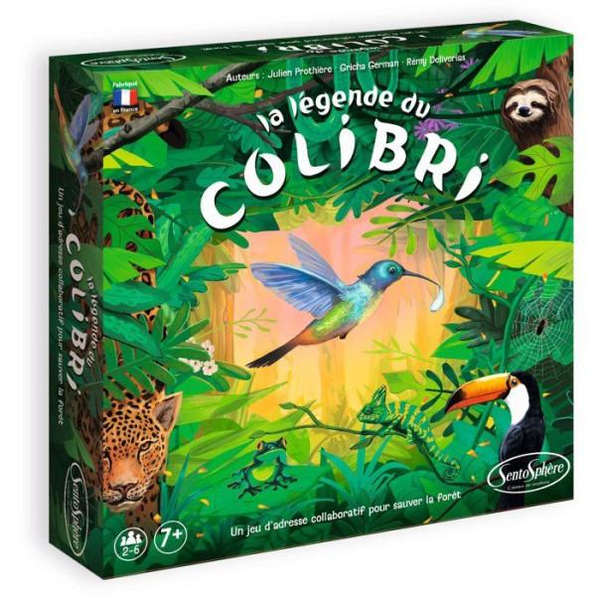 Sentosphere Jeu de société Coopératif - SENTOSPHERE - La légende du colibri - Sauver la foret en équipe - Adresse - Réflexes - Des 7 a