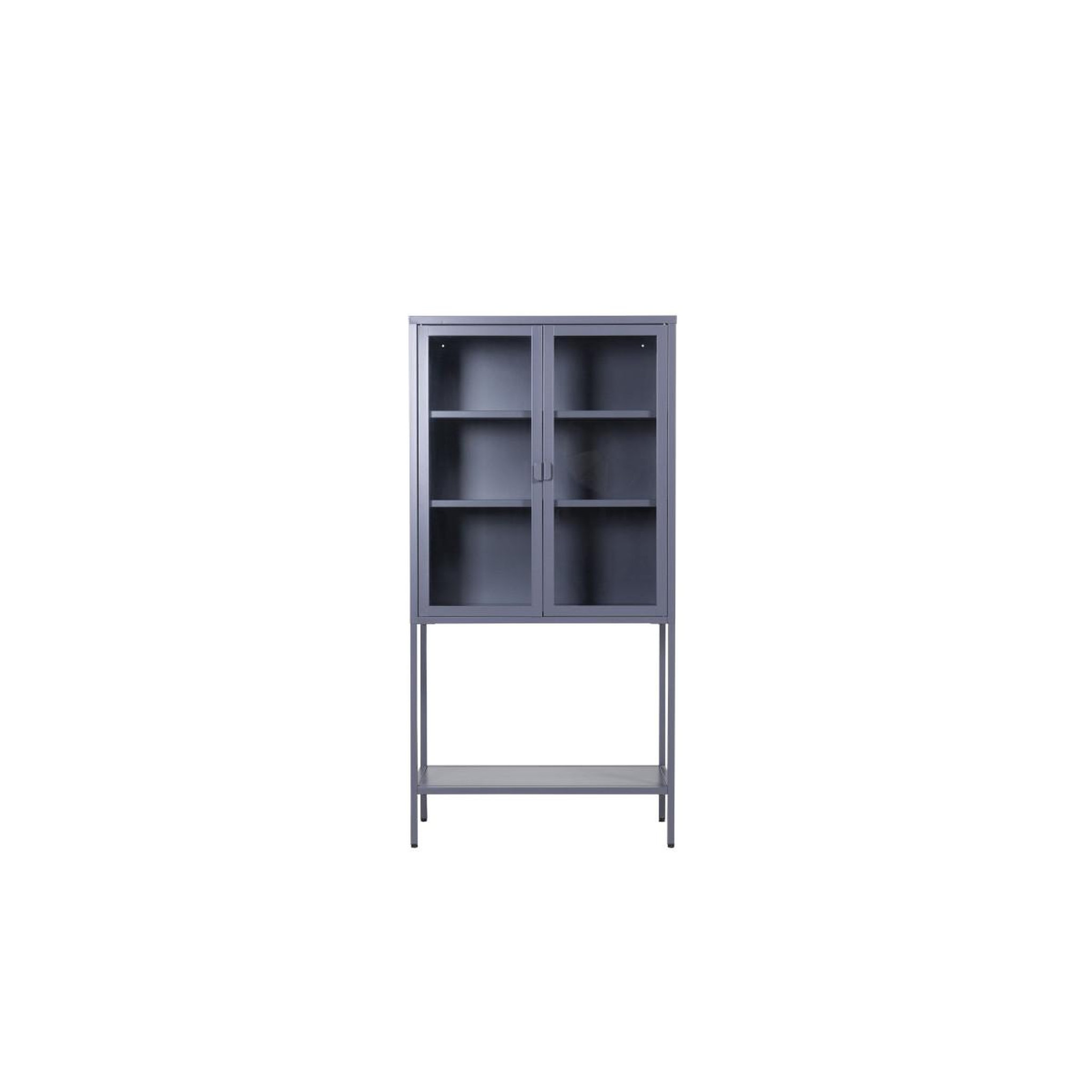 Voir la diapositive 2 : Paris Prix Vitrine 2 portes en verre  misha  150cm gris