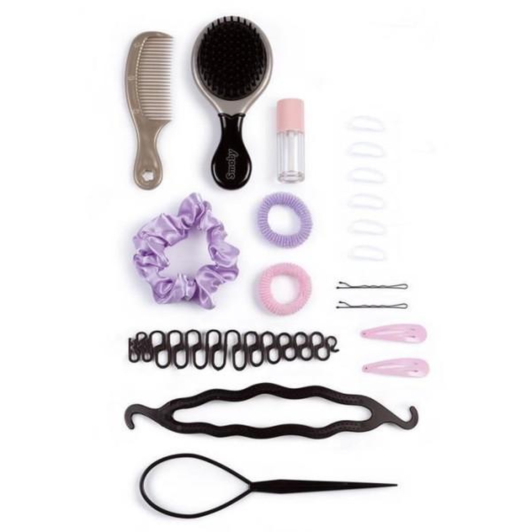 Voir la diapositive 3 : SMOBY Smoby - Tete a coiffer blonde - Facile a coiffer - 19 accessoires réalistes - Levres thermosensibles - Trappe de rangement