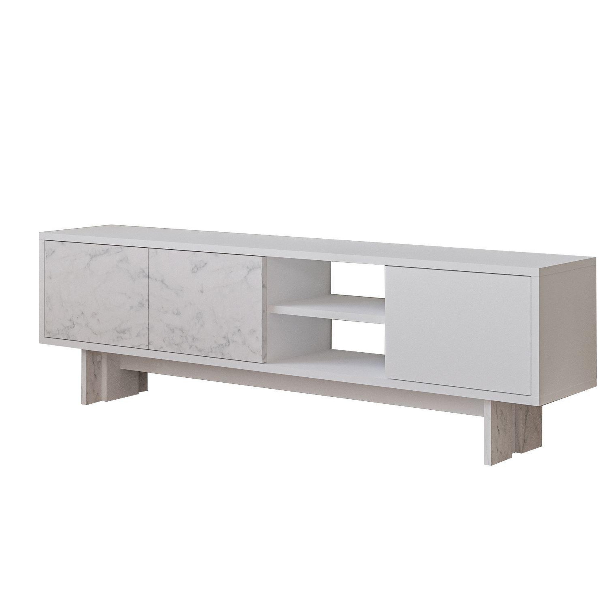 Habitat et Jardin Meuble tv en bois  ravello  - 150 x 30 x 45 cm - blanc