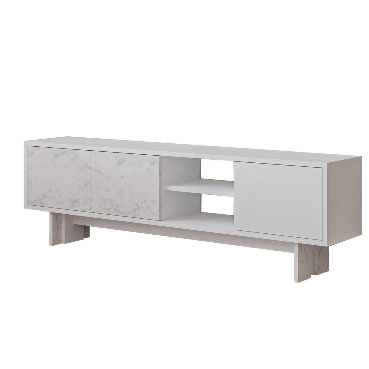 Habitat et Jardin Meuble TV en bois  Ravello  - 150 x 30 x 45 cm - Blanc