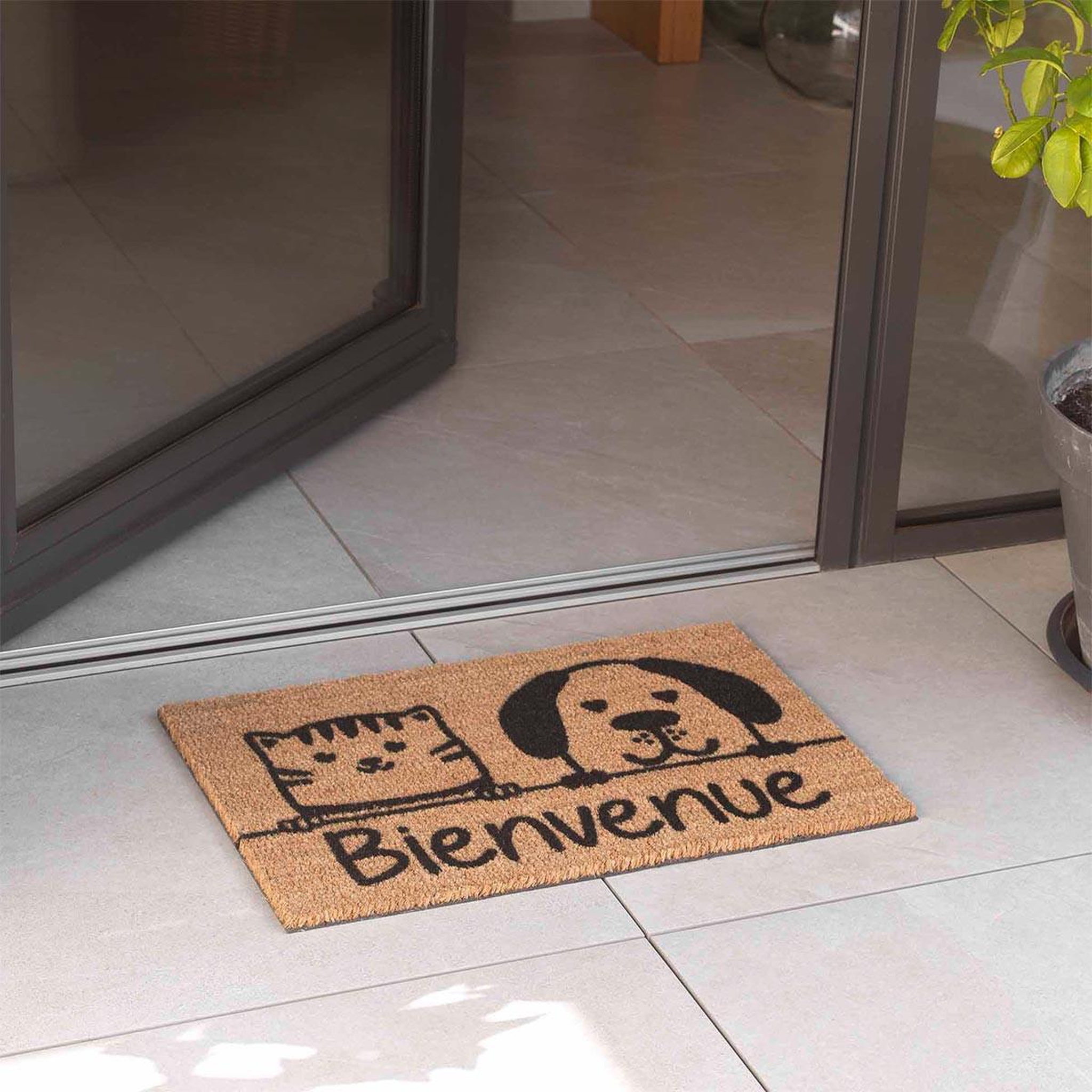 Voir la diapositive 4 : Douceur d'Intérieur Paillasson en coco  doggycat  40x60cm naturel