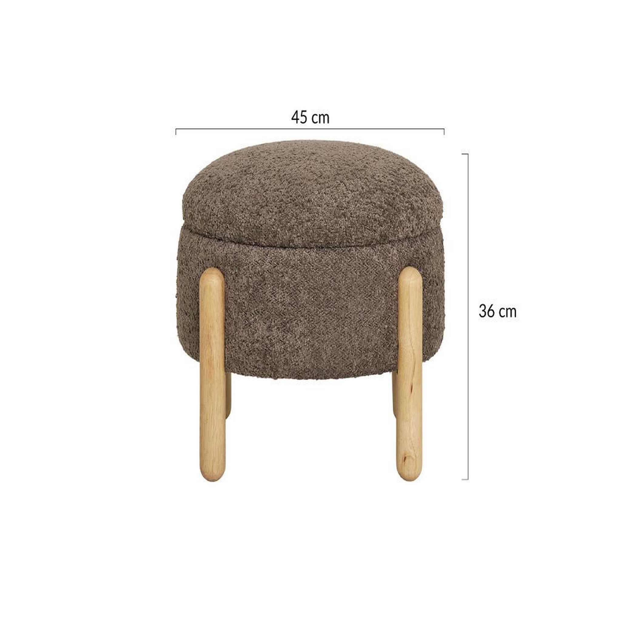 Voir la diapositive 4 : LISA DESIGN Rosie - pouf - en tissu bouclette