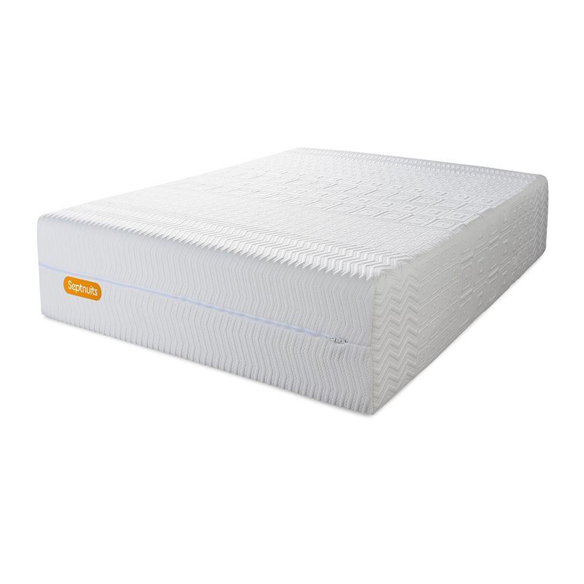 Voir la diapositive 3 : SEPTNUITS PACK Matelas + sommier kit gris Memo Bio Mousse à mémoire de forme Maxi épaisseur + Couette + 2 oreillers