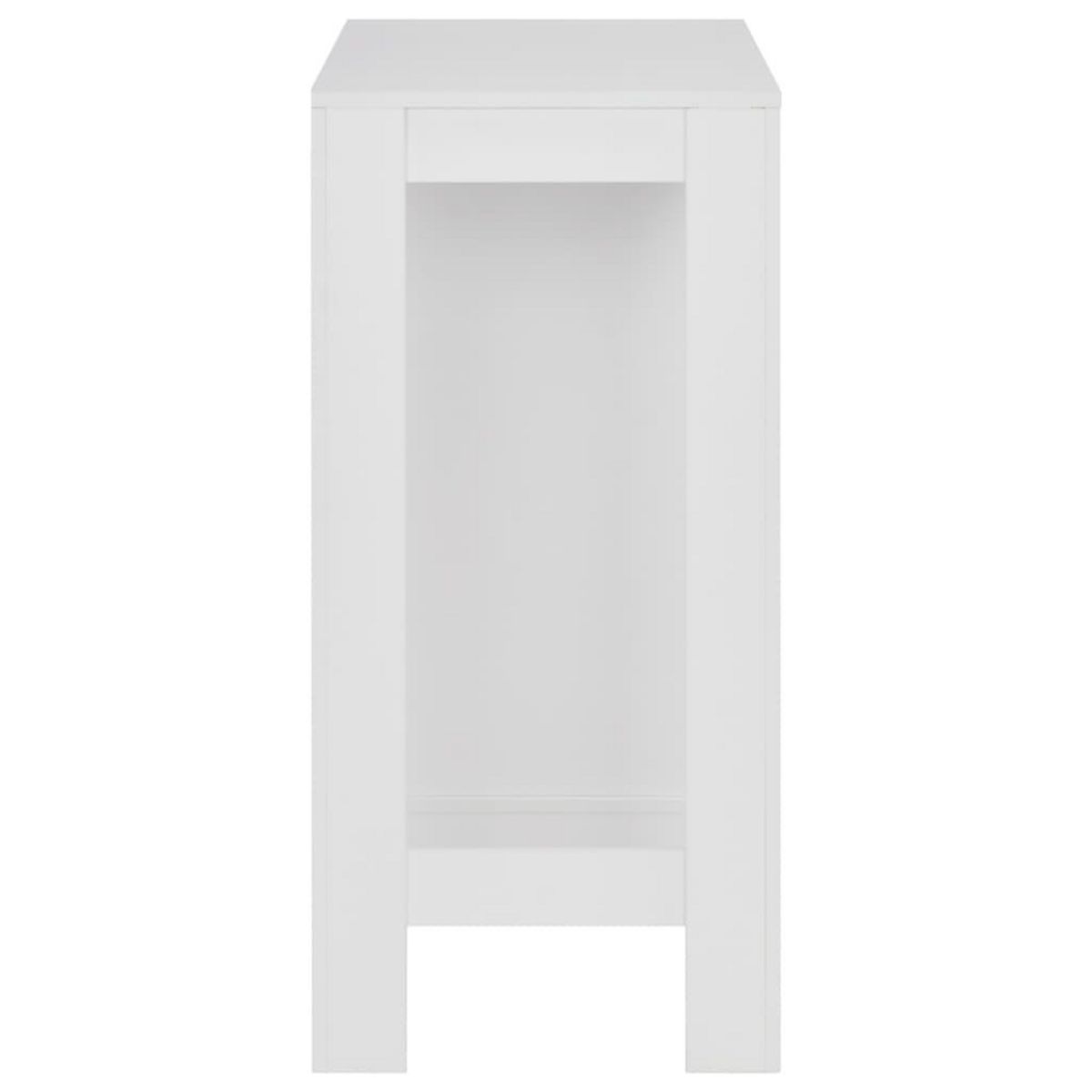 VIDAXL Table de bar avec etagere Blanc 110x50x103 cm