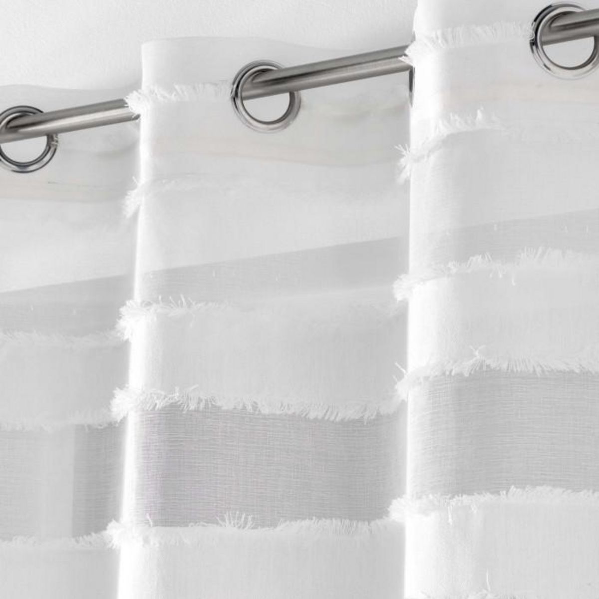 Paris Prix Rideau Voilage à Œillets  Lalina  140x260cm Blanc