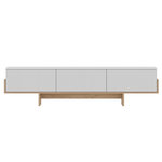 CONCEPT USINE Meuble TV avec placards blanc et bois 180cm WOPI