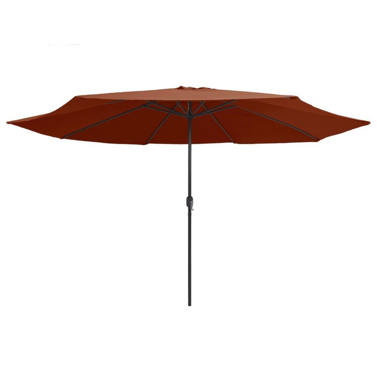 VIDAXL Parasol de jardin avec mat en metal 390 cm terre cuite