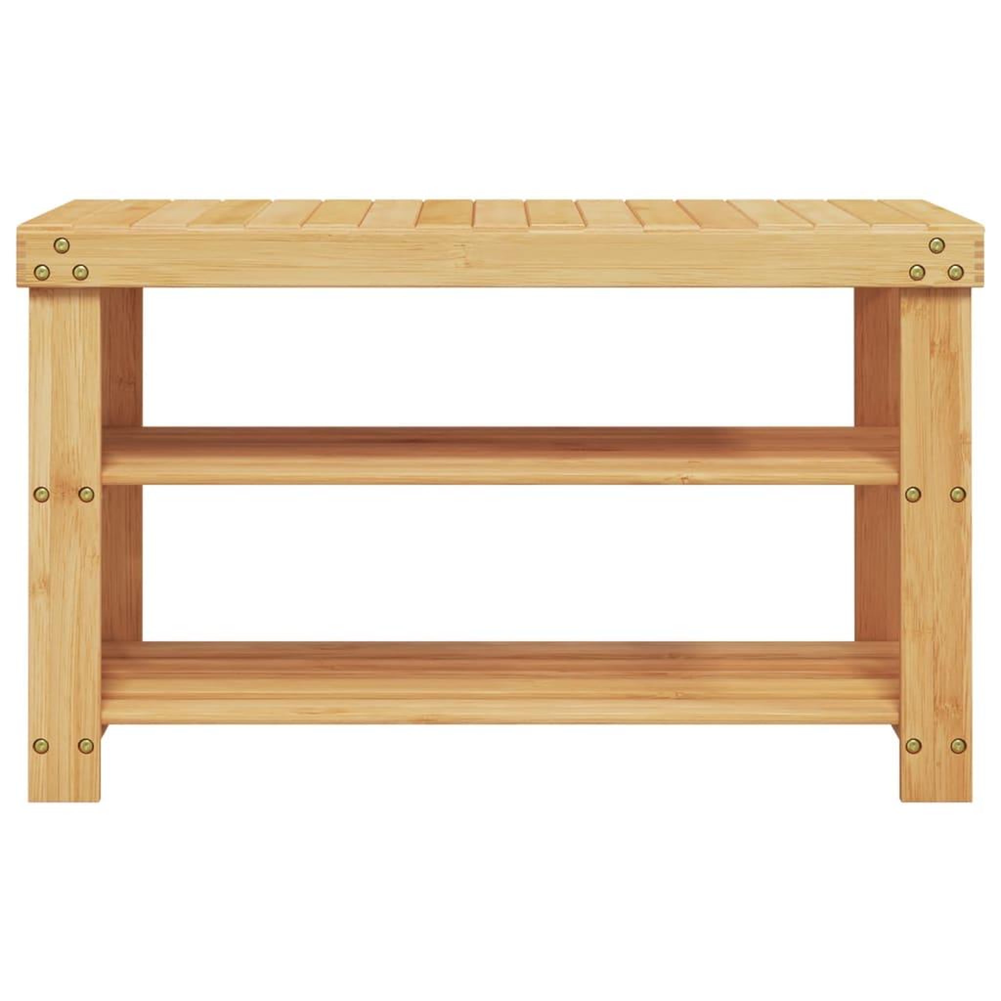 Voir la diapositive 3 : VIDAXL Etagere a chaussures 3 niveaux 70x27,5x45 cm bambou