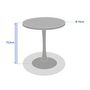 Voir la diapositive 3 : HESPERIDE Table de jardin bistro ronde en aluminium effet bois 2 places OVIALON - Lin et argile
