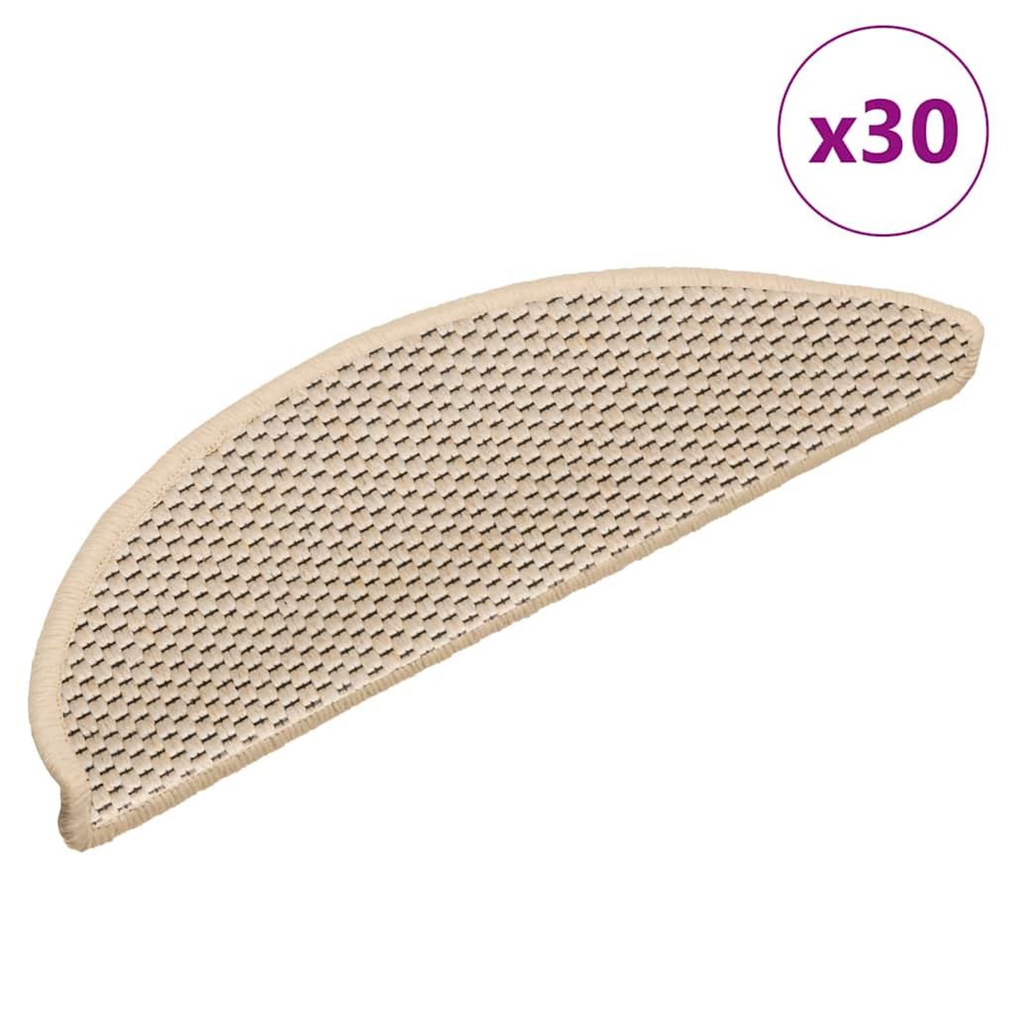 VIDAXL Tapis d'escalier autocollants 30 pcs 56x17x3 cm berbere