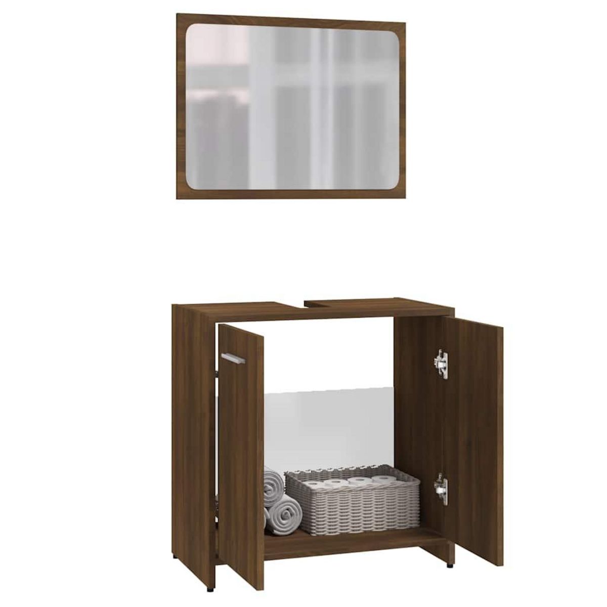VIDAXL Meubles de salle de bain Chene marron Bois d'ingenierie