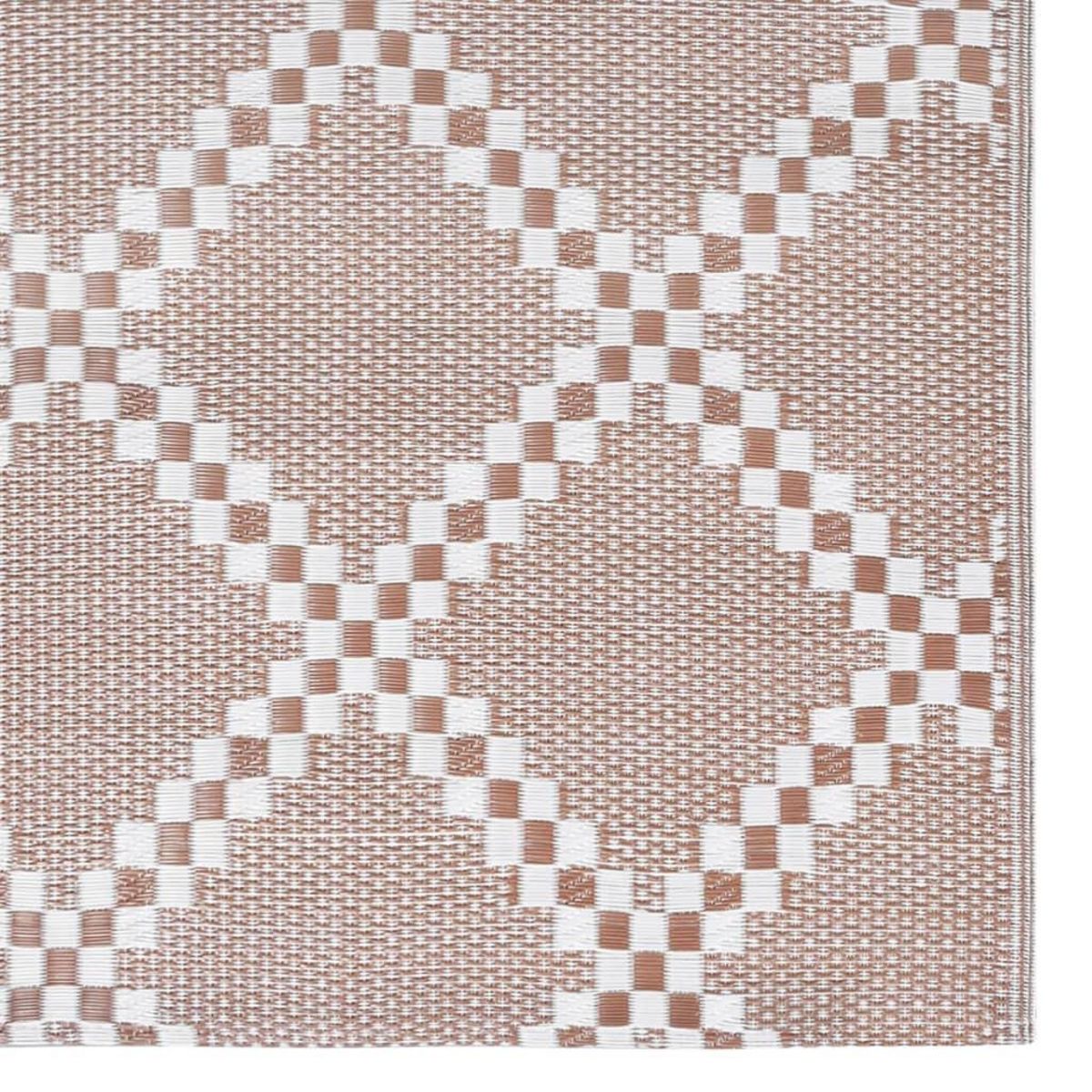 VIDAXL Tapis d'exterieur ARAKIL marron 120x180 cm PP