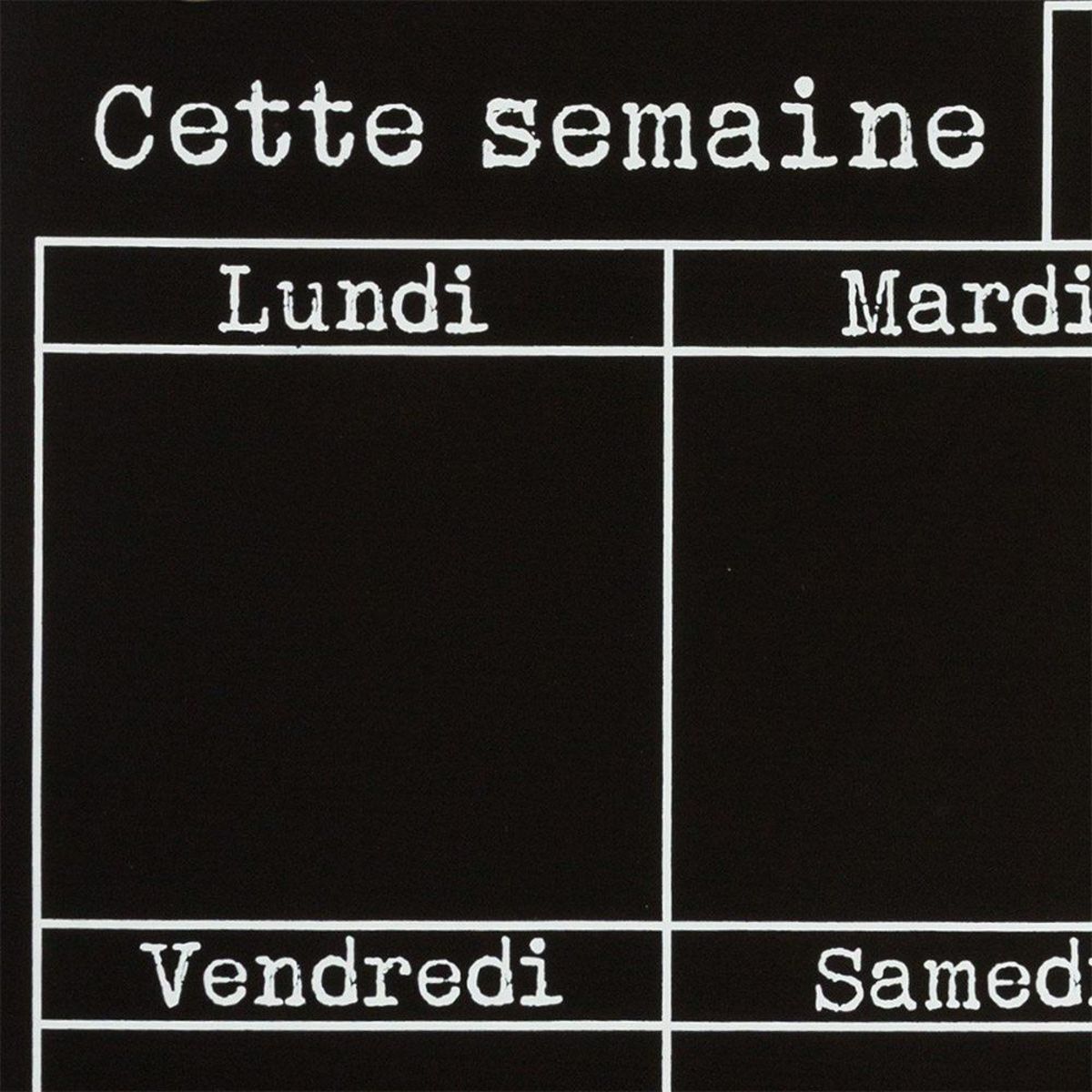 ATMOSPHERA Mémo semainier ardoise