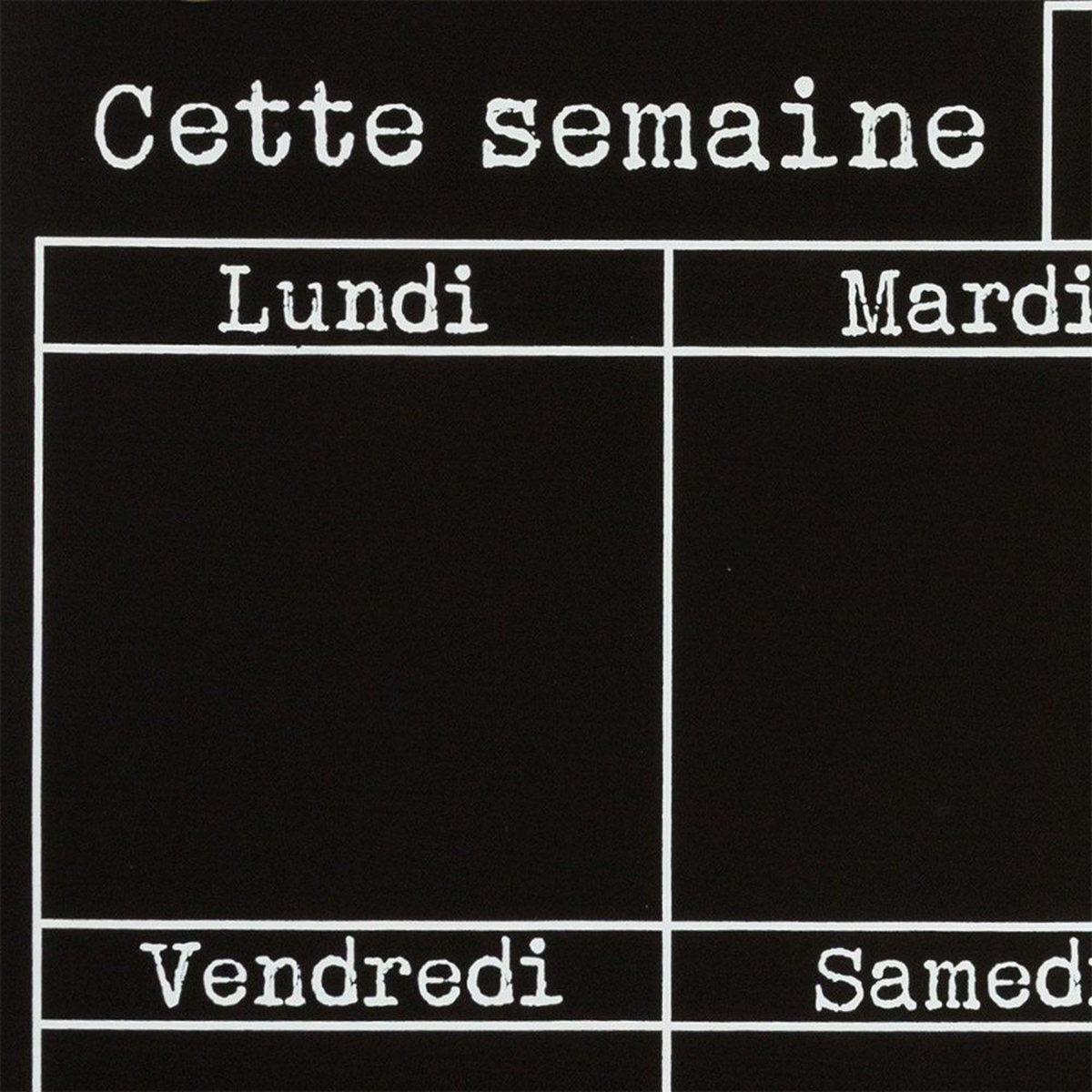 ATMOSPHERA Mémo semainier ardoise