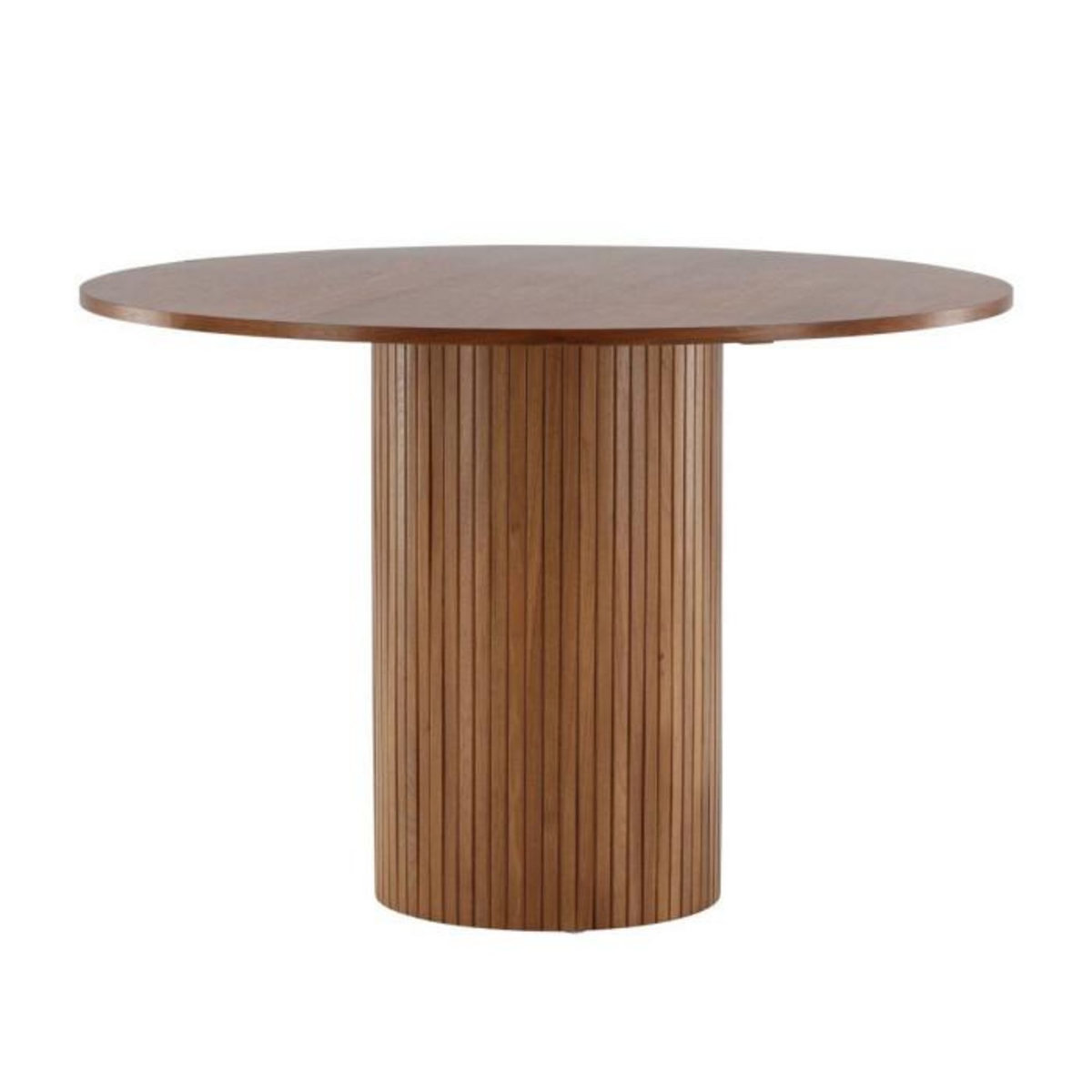 Paris Prix Table à Manger Ronde  Bianca  110cm Noyer